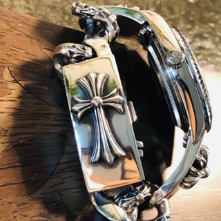 最高訂製版克羅心Chrome Hearts Rolex水鬼手錶 925純銀錶帶
