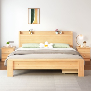 【韓尚】-現貨 熱銷 床 床架 全實木床 1.5米 傢用 簡約 雙人床 1.8米 大床 單人床1.2米 1米 經濟型