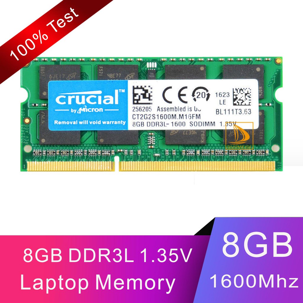 ♭Crucial 英睿達 8GB 2RX8 DDR3L 1600MHz PC3L-12800S SODIMM