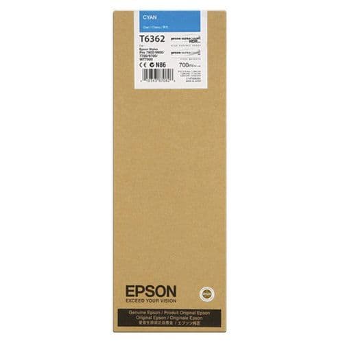 EPSON 原廠墨水匣盒裝700cc 全新未拆 T6362 CYAN