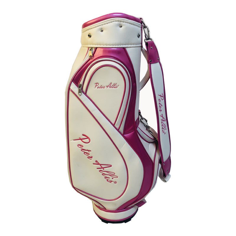 ▶免運◀Peter Allis廠傢直銷 女士高爾夫球包 粉色PU防水女士高爾夫桶包高爾夫球包 支架包 球00