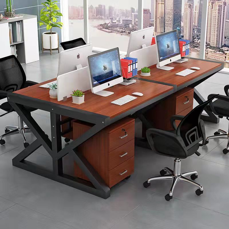 定制辦公室職員辦公桌員工電腦桌椅辦公家具2/4/6人位組合工作桌yc6666888