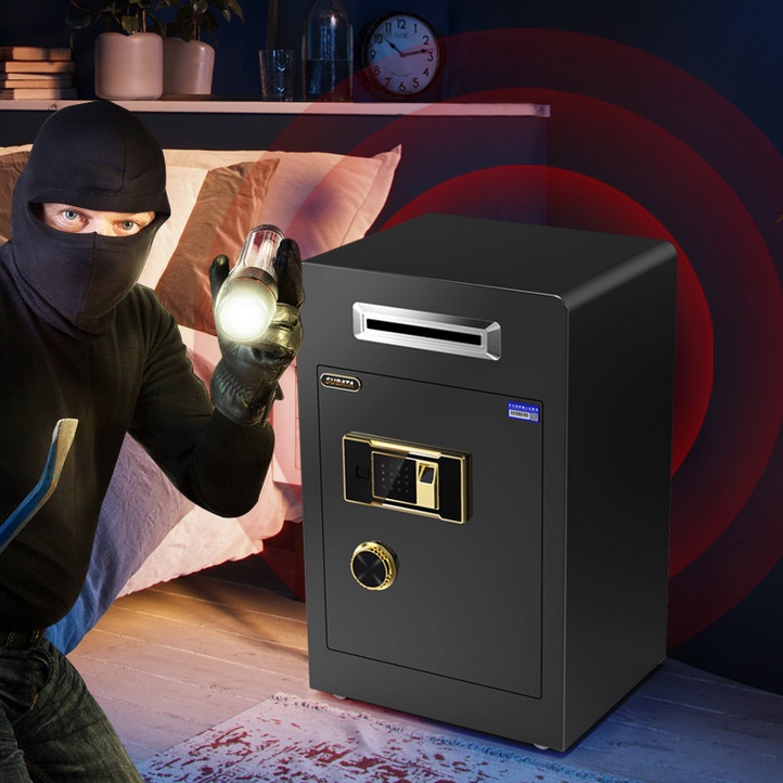 投幣式保險櫃收銀保險箱商用家用存錢箱罐酒店財務上開口公司前台頂部收款箱功德投入投幣保險箱