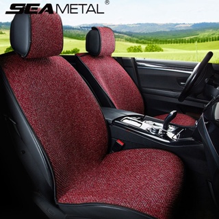 SEAMETAL汽車坐墊 亞麻材質 夏季舒適透氣 汽車座套一體式座墊四季通用五座保護套全套
