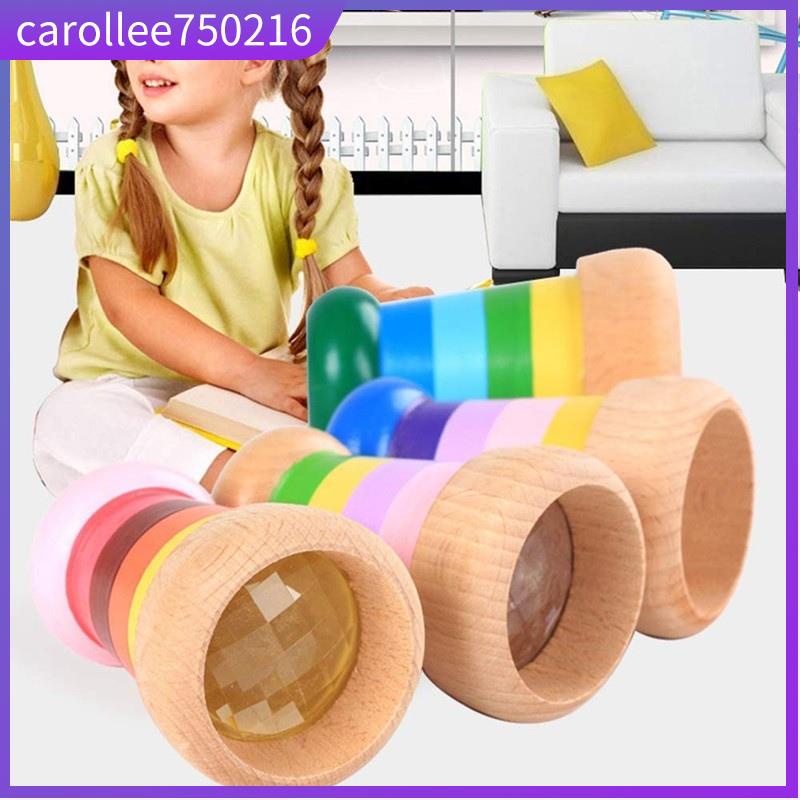 Rainbow Wooden Toys Cute Magical Mini Bee Eye Effect Prism C