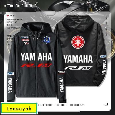 YAMAHA雅馬哈r1m MotoGP摩托廠隊騎行服機車連帽夾克男沖鋒衣外套【精品服飾】