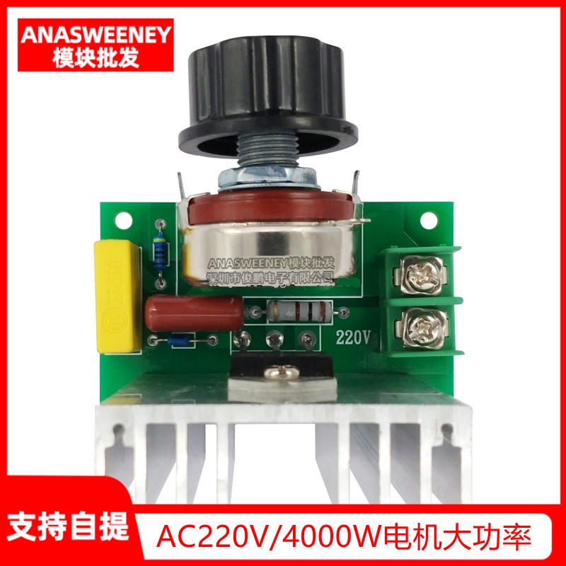 新品AC220V/4000W電機電爐風機大功率 調光 調溫 調壓開關調速器 【配件】