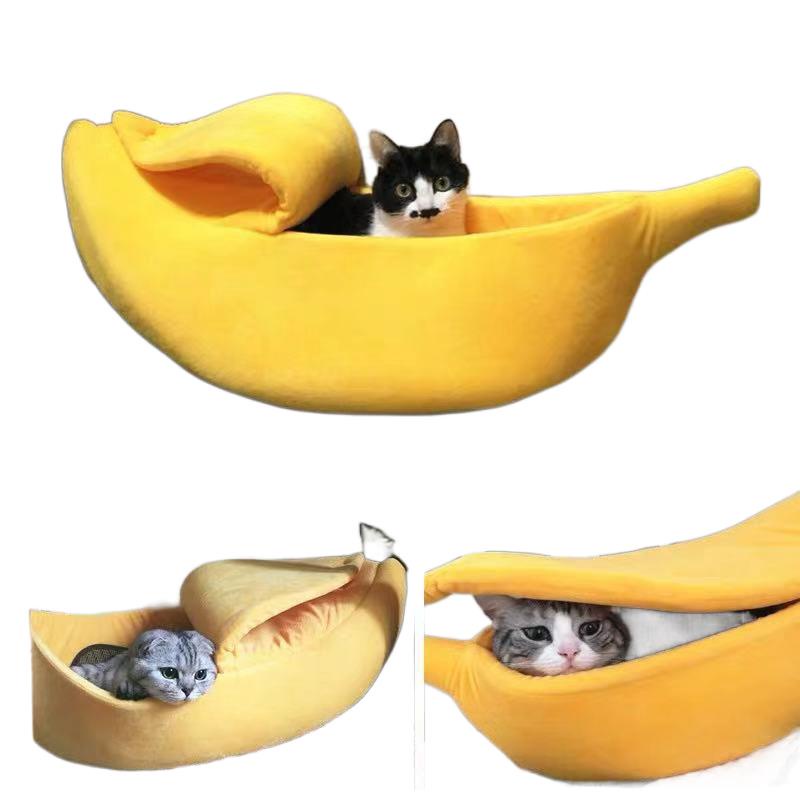 熱銷·熱賣·香蕉寵物寵物窩床 寵物保暖窩 造型寵物窩 四季可用 水果窩 香蕉窩 舒適 透氣 寵物床 狗床 貓