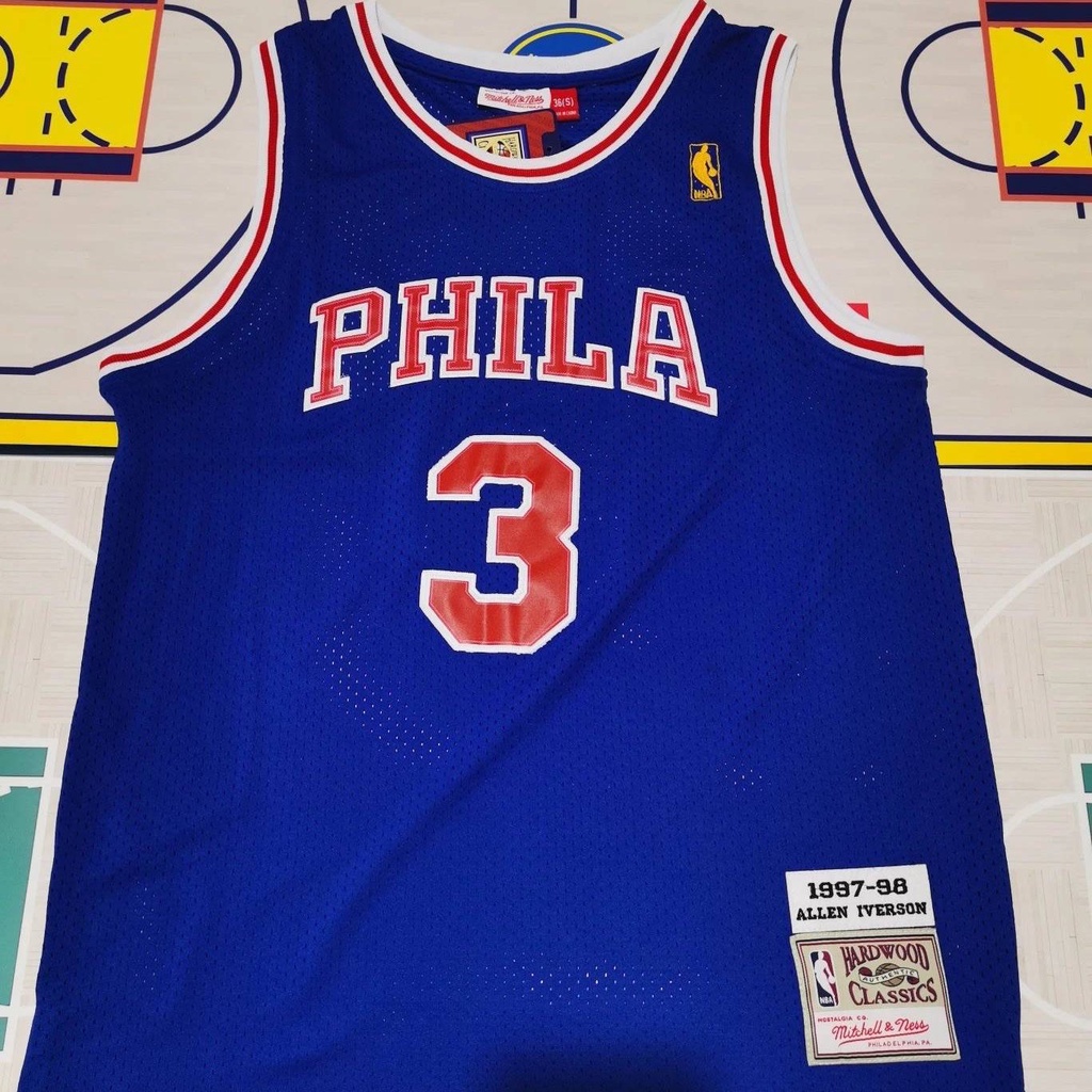 活塞隊費城76人隊艾弗森3號球衣復古版 NBA刺繡籃球服比賽隊服