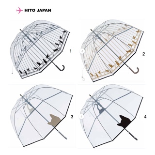 正版 日本進口 貓咪 貓咪傘 透明 自動傘 直傘 長傘 雨傘