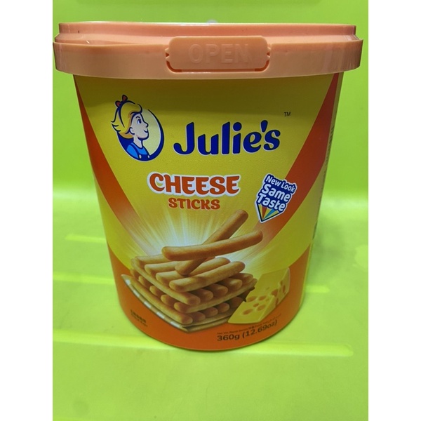 馬來西亞 Julie's 桶裝餅 起士香脆棒 360g 餅乾 桶裝