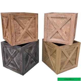 下殺#熱銷#木箱子復古正方形實木頭舊道具儲物家用定制整理大號原木質收納箱