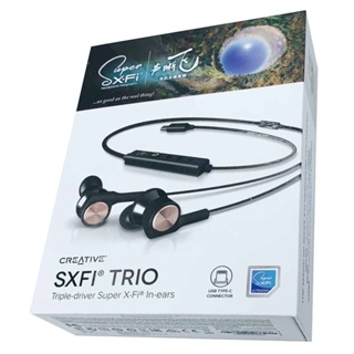Creative SXFI TRIO 三驅動單元 Super X-Fi USB-C 入耳式耳機 (黑色)(平行進口)