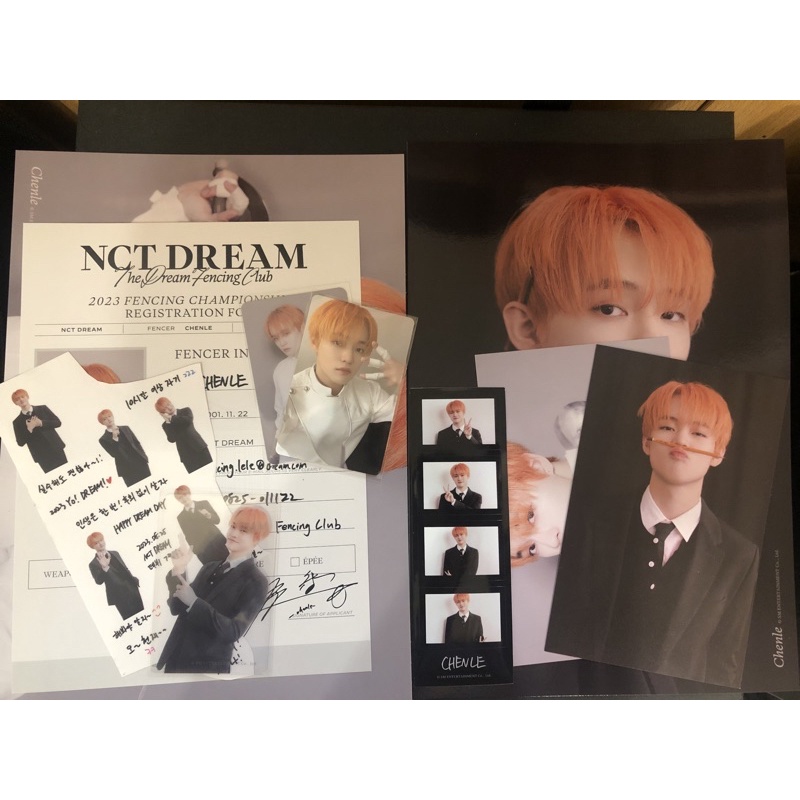 NCT NCT DREAM 2023 SG 年曆 辰樂 特典 小卡 明信片 貼紙