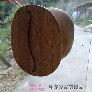 玻璃門拉手 木把手 門把 木拉手門把手單孔玻璃簡約北歐創意櫃手柄拉手實木圓設計感咖啡豆