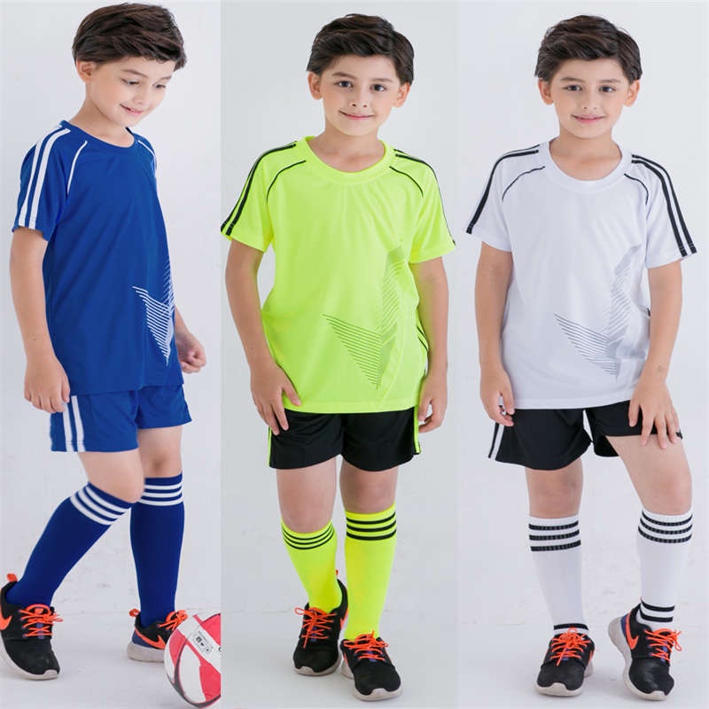 兒童足球服套裝 兒童足球服套裝訓練比賽男童夏季薄款運動套裝小孩足球衣表演服裝