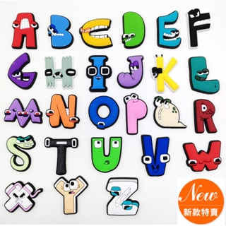 26款字母傳說遊戲 兒童學習必備 可愛卡通字母 卡通系列 時尚配飾-賈斯汀比伯同款Crocs Jibbitz 智必星卡駱