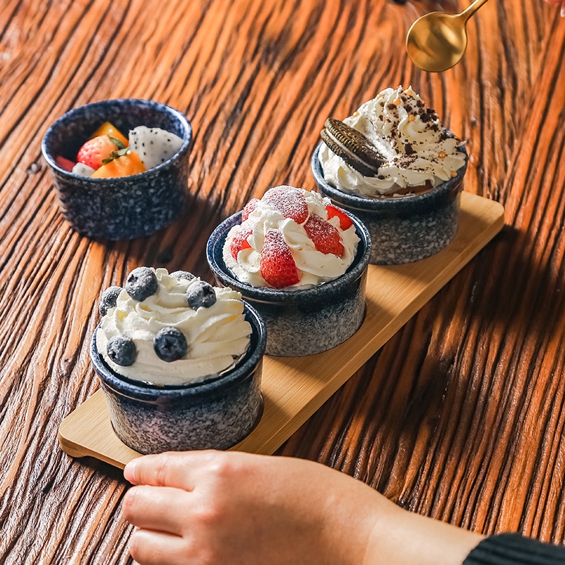 🔥強烈推薦 日式家用陶瓷烘培小甜品蛋糕杯 烤布丁碗舒芙蕾烤碗 蒸蛋盅烤箱專用