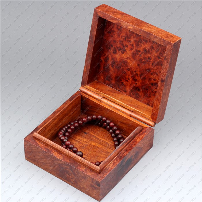 aa400215//花梨木樹瘤癭木收納盒正方形佛珠手串盒紅木首飾盒實木質盒子