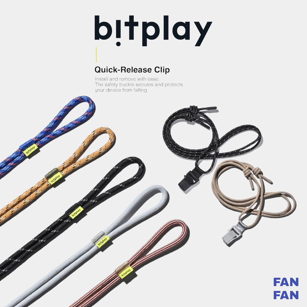 Bitplay ≣ 撞色夾式掛繩 8mm / 6mm / 多工機能背帶 / 掛扣瞬扣夾 皆附贈專用墊片