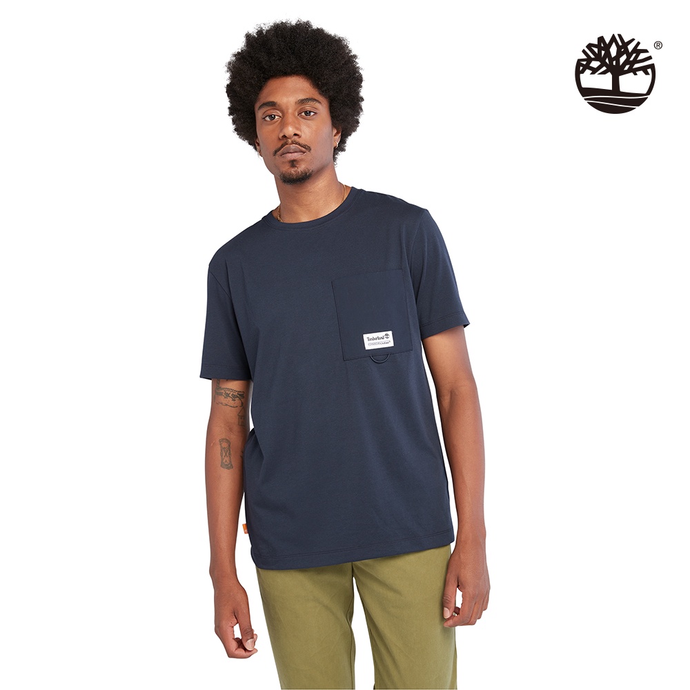 Timberland 男款深藍色短袖T恤|A6RFD433