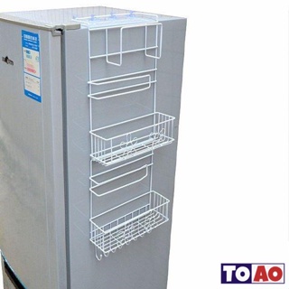 冰箱側面置物架多功能掛架保鮮膜調味料收納側掛架廚房冰箱置物架