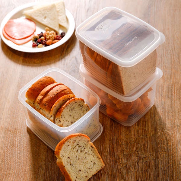 🌟現貨🌟  日本進口麵包存放收納盒吐司冷凍冰箱保鮮盒食品級密封烘焙儲存盒