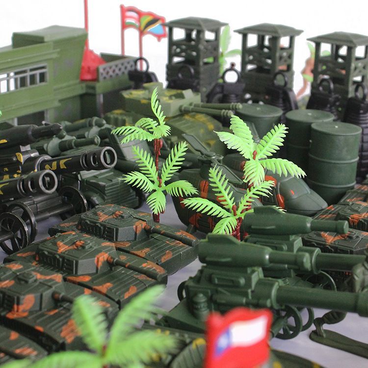 臺灣熱賣#二戰兵人玩具套裝小士兵軍事武器裝備模型打仗軍人3-14嵗玩具tw1912