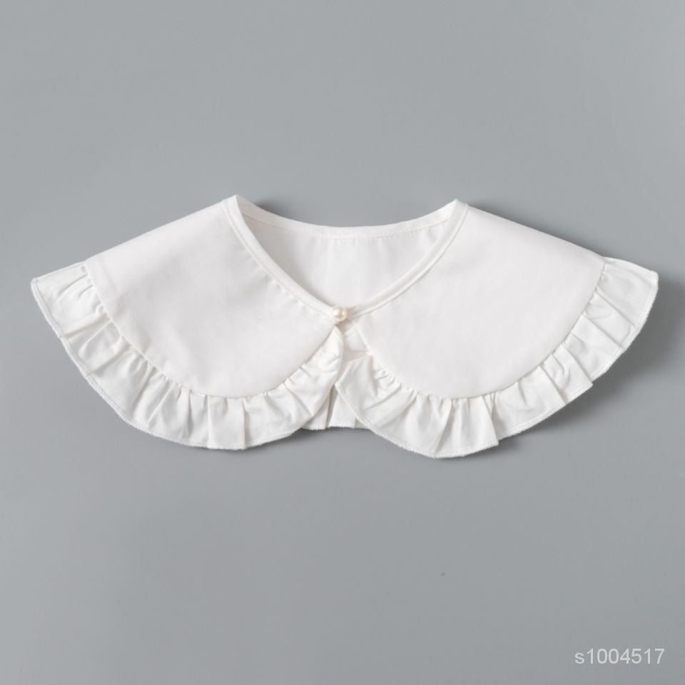 【優選好物】荷葉邊娃娃領假領子配裙子衛衣時尚大花邊裝飾披肩減齡甜美大翻領aejgir 7PTN