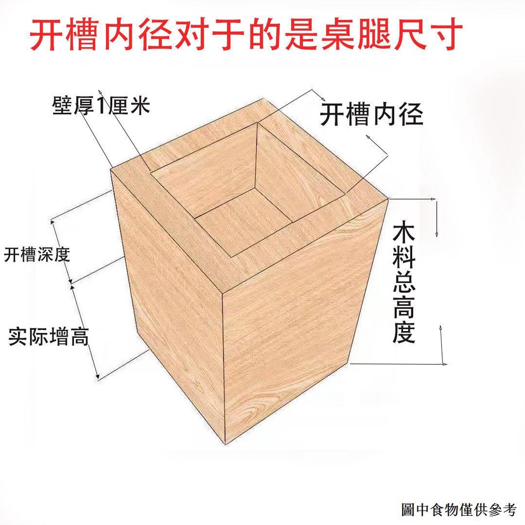 2.25 實木床腳增高訂製開槽桌腿墊高實木床腿墊塊沙發腳傢俱墊高塊櫃腳