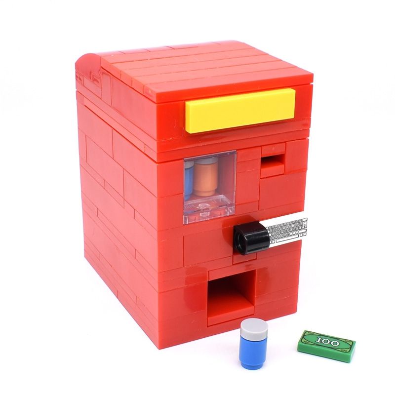 機關解密盒積木 新品熱推自動販賣機ATM提款機可動創意益智積木玩具拼裝燒腦飲料