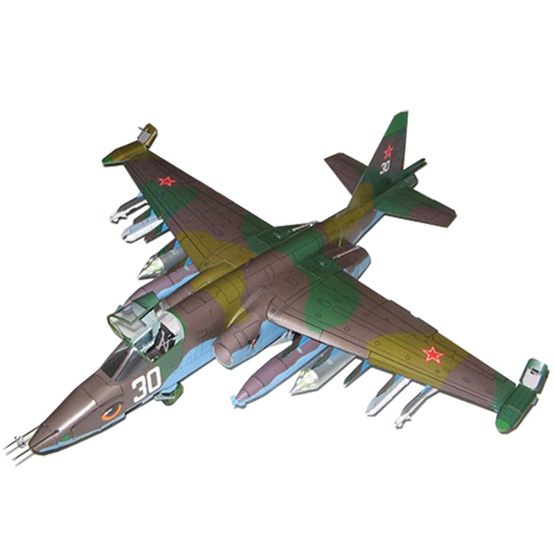 🔥門市現貨🔥Diy紙模型1:33蘇25攻擊機紙模型貝拉魯斯繪畫攻擊機軍用飛機模型收藏