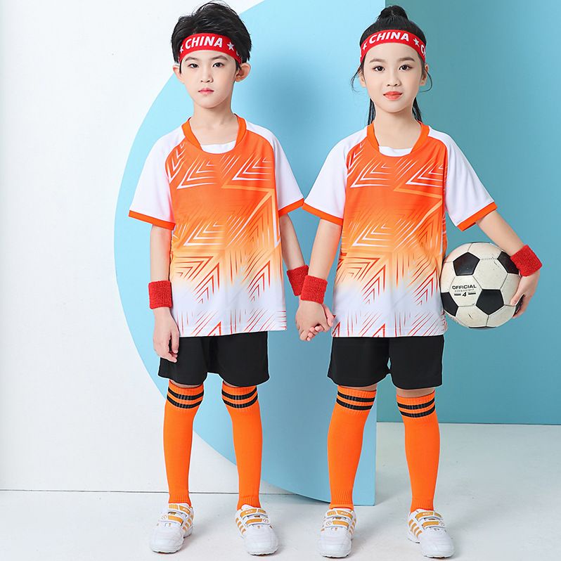兒童足球服套裝 兒童足球服套裝幼兒園中小學生校園童裝足球球服訓練服透氣運動服