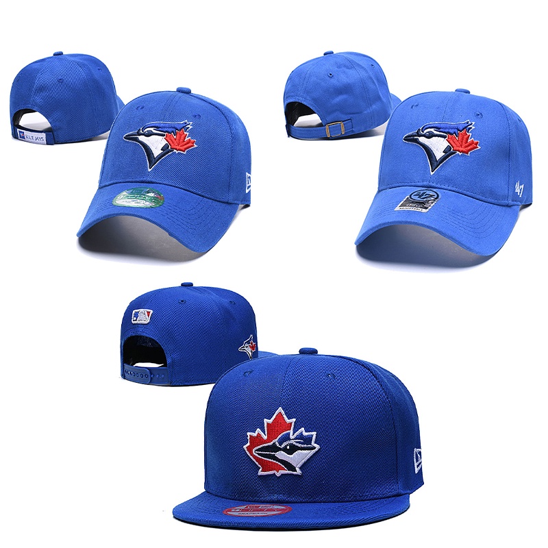 MLB Toronto Blue Jays 多倫多藍鳥棒球帽 男女通用 可調整 平沿帽 彎簷帽 嘻哈帽 遮陽帽 戶外 運