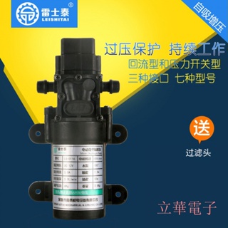 雷士泰電動隔膜泵 微型小水泵自吸泵 抽水泵噴霧洗澡泵直流12V-*-*