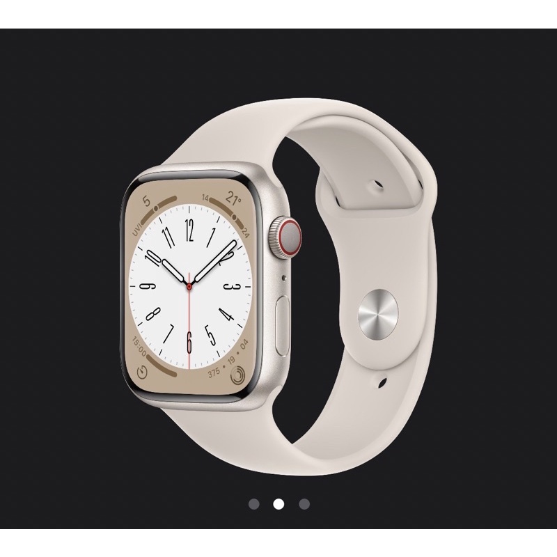 全新原廠未拆Apple Watch 星光色運動型錶帶 45mm 錶帶