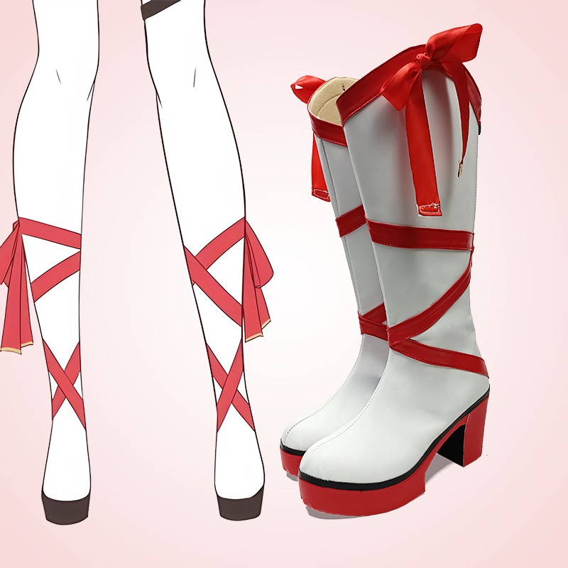 可免費加急 免運補貼 cosplay鞋子靴子虛擬主播Hololive新衣裝櫻巫女cos鞋定制來圖定做 cos服配件搭配