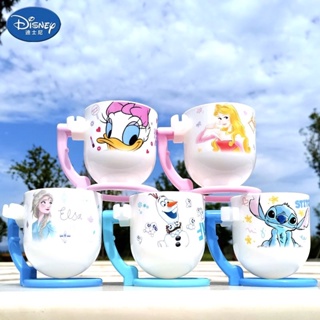 🌸朵朵童裝🌸迪士尼兒童創意旋轉漱口水杯可愛卡通家用塑料洗漱杯子寶寶刷牙水杯