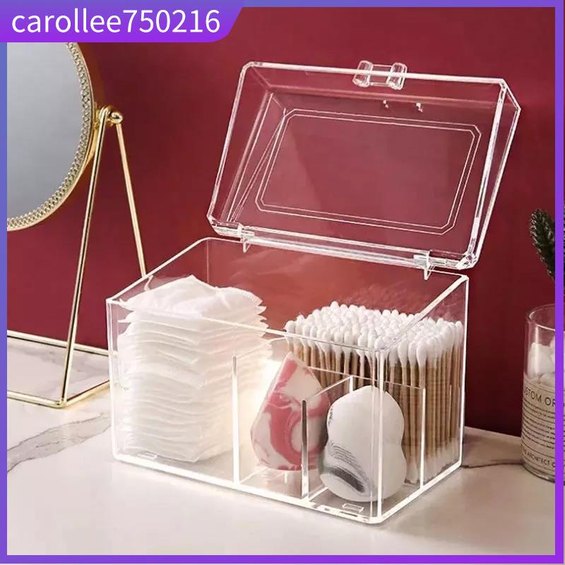 Acrylic Transparent Cotton Swab Makeup tool Storage Box with