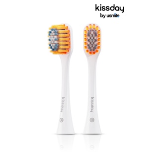 Kissday 電動牙刷穹頂三重植毛寬刷頭替換頭適用於 K1 型號- 2支裝