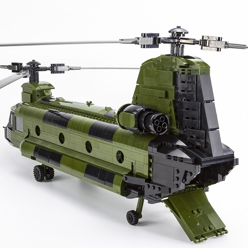 飛機系列積木 兼容樂高CH47支奴干重型運輸機維和特警武裝直升飛機黑鷹拼裝積木