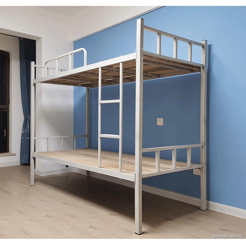 【熱賣 現貨】上下鋪鐵床上下床雙層床員工宿舍單人高低床鐵架床兩層杭州架子床 -子母床-鐵藝-床架-床-上下床