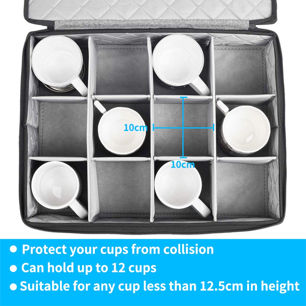 高品質 咖啡杯收納盒紅酒杯移動茶杯茶具收納盒 Coffee cup storage box
