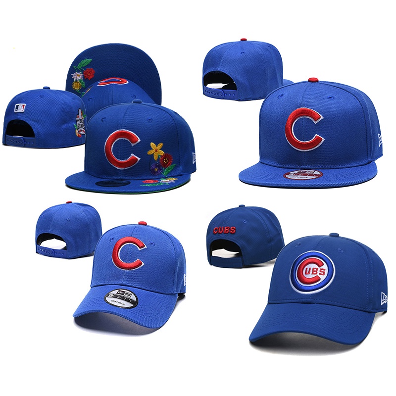 MLB芝加哥小熊隊 男女通用 可調整 彎簷帽 平沿帽 嘻哈帽 運動帽 時尚帽子 4款可選