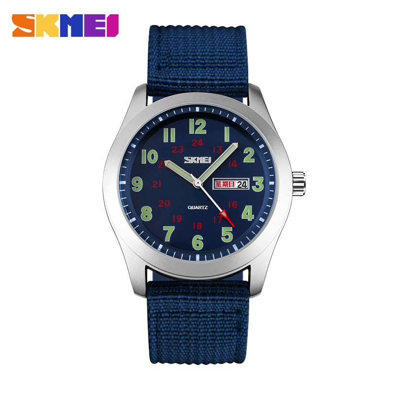 Skmei 9112 素色雙功能手錶 學生時尚簡約商務石英表