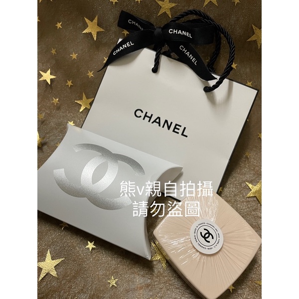 台灣專櫃貨《♠熊熊v》 CHANEL 香奈兒 N5 潔膚香水皂  五號 香水皂 香皂 單顆 附提袋 緞帶