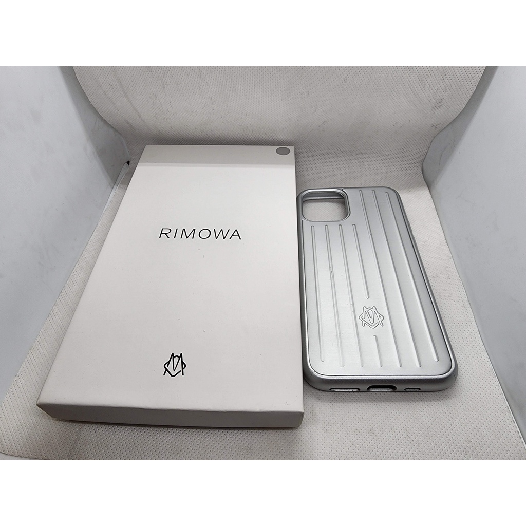 RIMOWA iPhone11 pro 手機殼 Leather Case 銀色