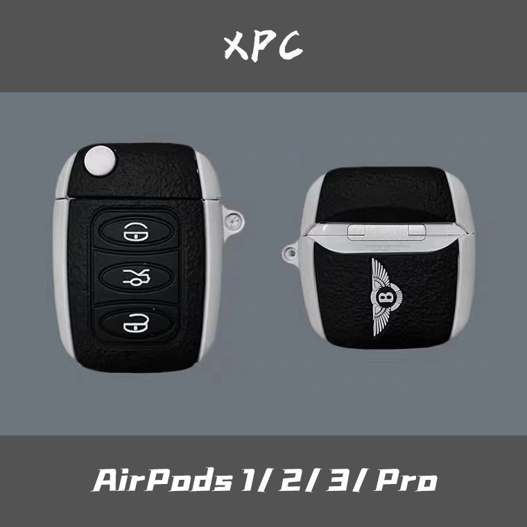 創意賓利車鑰匙 AirPods1/2/3卡通保護殼  AirPodsPro耳機殼硅膠耳機殼 防摔保護殼 保護套