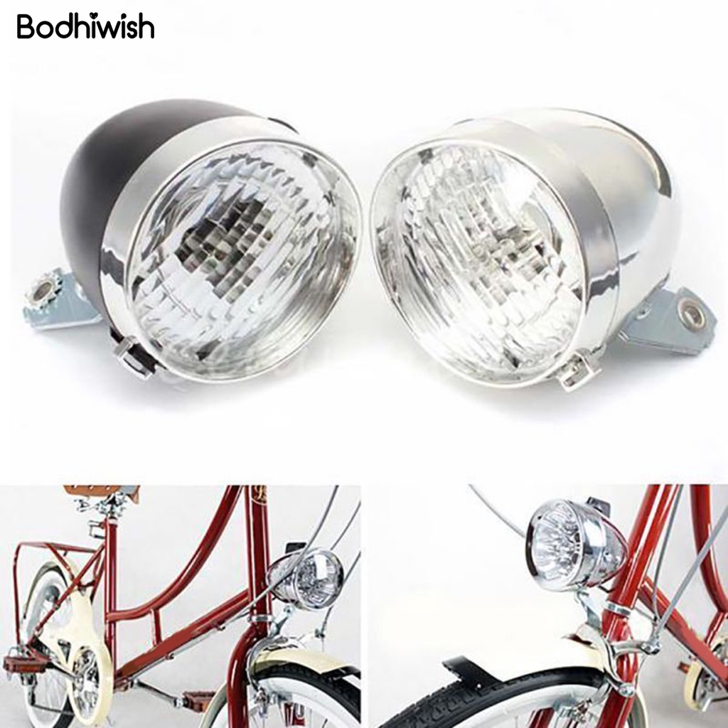 ⛳⛳Bodhiwish戶外店👍 MTB 自行車公路自行車復古 3LED 燈珠頭燈前燈騎行裝備