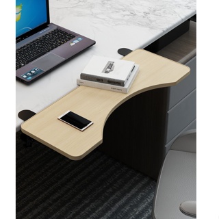 上新 桌面延長板 免打孔擴展電腦桌子延伸加長板托架加寬折疊板鍵盤支架